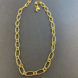 925 Silver Gold-plated Paper Clip Necklace Charm Jewelry Christmas Gift