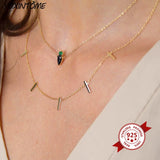925 Silver Geometric Necklace for Women Party
