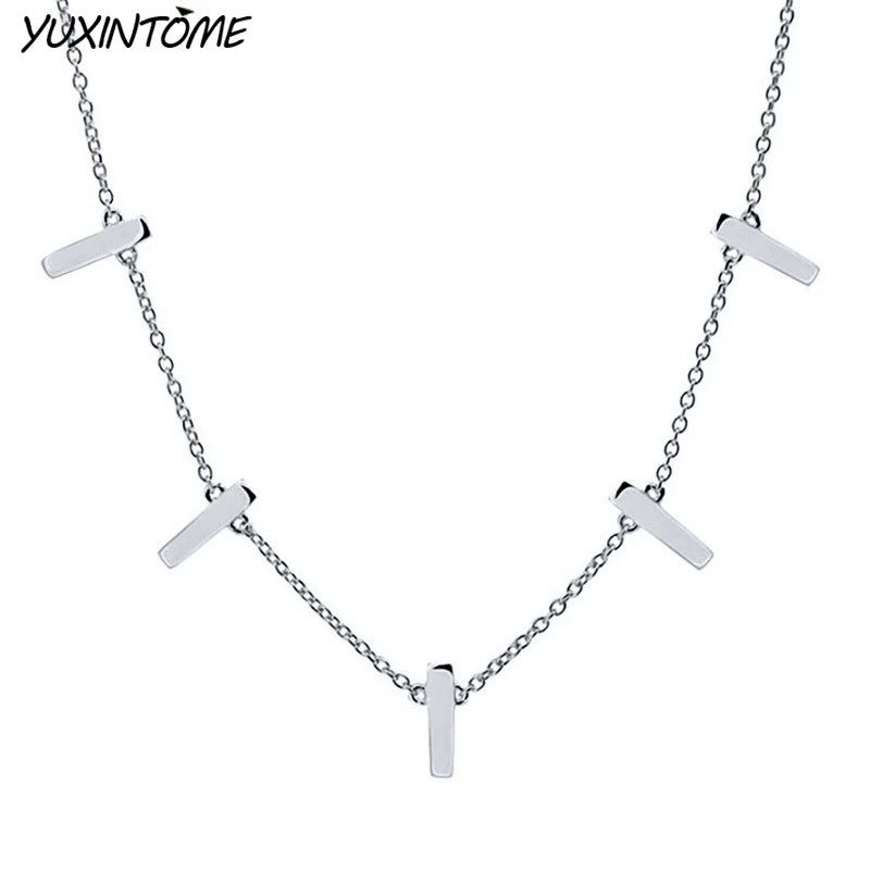 925 Silver Geometric Necklace for Women Party