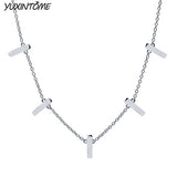 925 Silver Geometric Necklace for Women Party