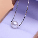 925 Silver Necklace Natural Freshwater Pearl Pendant Necklace For Women