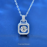 925 Silver Bag Shape Moissanite Pendant Necklace
