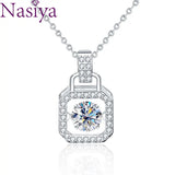 925 Silver Bag Shape Moissanite Pendant Necklace