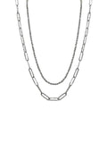 925 Silver Necklace Flash Chain Rectangle Choker Women Jewelry