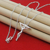 925 Sterling Silver Cross Pendant Necklace - Party Jewelry