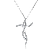 925 Sterling Silver Cross Pendant Necklace - Party Jewelry