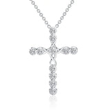 925 Sterling Silver Cross Pendant Necklace - Party Jewelry