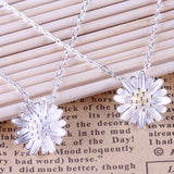 925 Silver Necklace Daisy Sunflowers Pendant Charm Jewelry