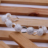 925 Sterling Silver Jewelry Set For Women Fireworks Pendant Bangle