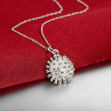 925 Silver Jewelry Set for Women Fireworks Pendant Hot Charm Party Gift