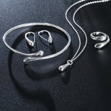 925 Silver Jewelry Set for Women Wedding Party