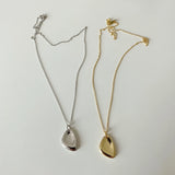 925 Silver Necklace Rhombus Pendant Depression Pit Fine Jewelry
