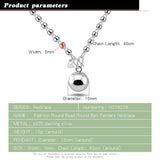 925 Sterling Silver Necklace Ethnic The Bell Pendant Beads Necklace