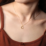 Sterling Silver European American Letter Pendant Necklace Women Jewelry