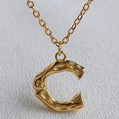 Sterling Silver European American Letter Pendant Necklace Women Jewelry