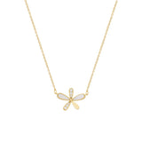 925 Silver Flower Pendant Necklace for Women 18k Zircon Shell Fine Jewelry