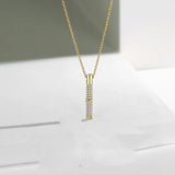 925 Silver Necklace with Flash Diamond Pendant