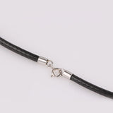 925 Silver Necklace Unisex Leather Basic Jewelry 3MM50CM
