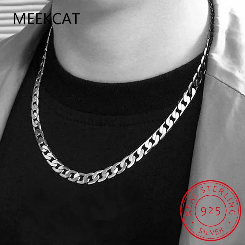 925 Silver Men's Necklace 16-24 Inches 8MM Chain Wedding Christmas