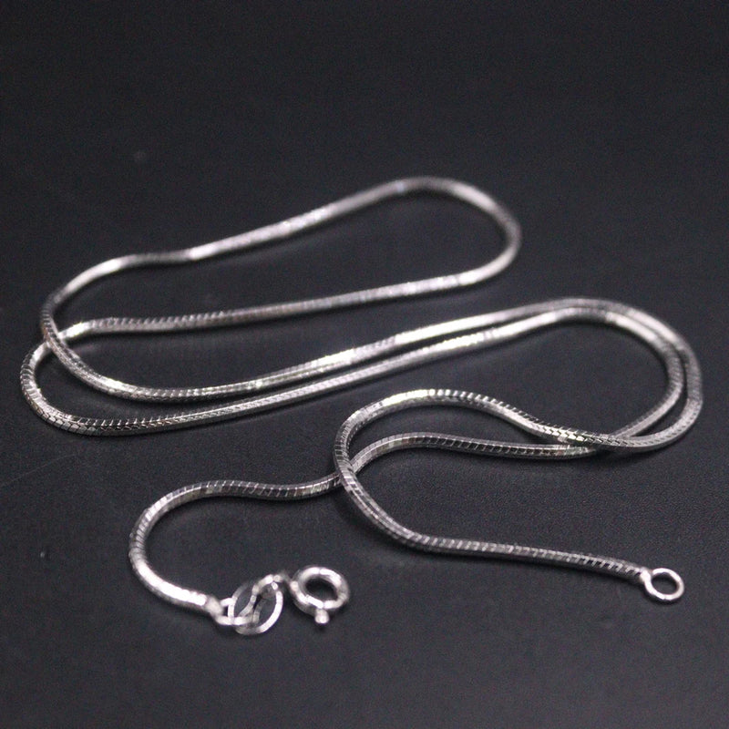 925 Silver Necklace Women 1.2mm Snake Chain 18in Length