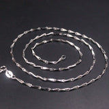 925 Sterling Silver Necklace 1.5mm Melon Link 20in Chain