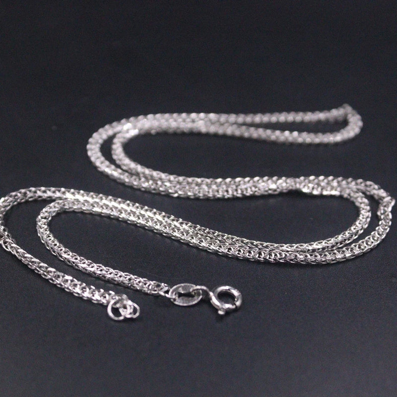 925 Silver Necklace 1.6mm Wheat Link 20in Chain