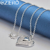 925 Silver Heart Pendant Necklace 18-30 Inch Chain