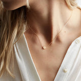 925 Silver Necklace 18k Plated Bean Pendant Choker Collier Gift