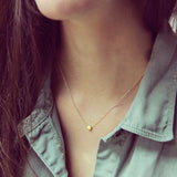 925 Silver Necklace 18k Plated Bean Pendant Choker Collier Gift
