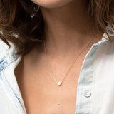 925 Silver Necklace 18k Plated Bean Pendant Choker Collier Gift