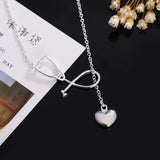 925 Silver Necklace For Women Nurse Heart Pendant LOVE Lady Holiday