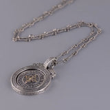925 Silver Bamboo Link Chain Necklace Unisex Jewelry