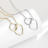 925 Silver Necklace Circle Shape Plated O Chain Choker Christmas Gift