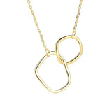 925 Silver Necklace Circle Shape Plated O Chain Choker Christmas Gift