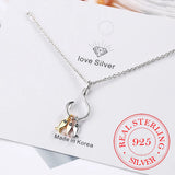 925 Silver Fish and Fish Hook Necklace for Women