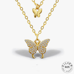 925 Silver Butterfly Necklace Pendant