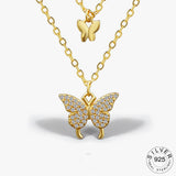 925 Silver Butterfly Necklace Pendant