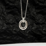 925 Silver Circle Shape Necklace for Women Choker Chain Christmas Gift