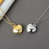 925 Silver Heart Circle Necklace for Women