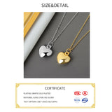 925 Silver Heart Circle Necklace for Women