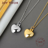 925 Silver Heart Circle Necklace for Women