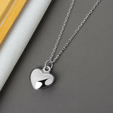 925 Silver Heart Circle Necklace for Women
