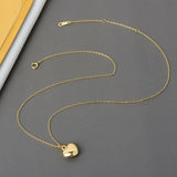 925 Silver Heart Circle Necklace for Women