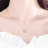 925 Silver Heart Pendant Necklace Choker Style Jewelry