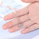 925 Silver Heart Pendant Necklace Choker Style Jewelry