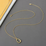 925 Silver Hollowout Circle Round Necklace Women Fine Jewelry