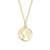 925 Silver Necklace Map Shape Sterling Silver Jewelry