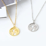 925 Silver Necklace Map Shape Sterling Silver Jewelry