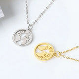 925 Silver Necklace Map Shape Sterling Silver Jewelry
