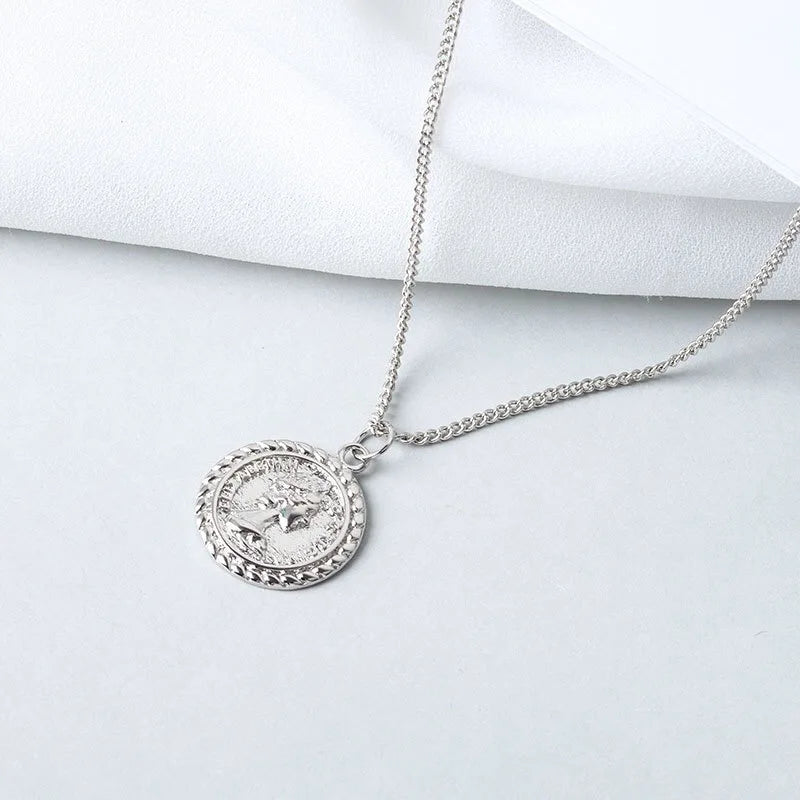 925 Sterling Silver Necklace For Women Ladies Chain Round Necklace